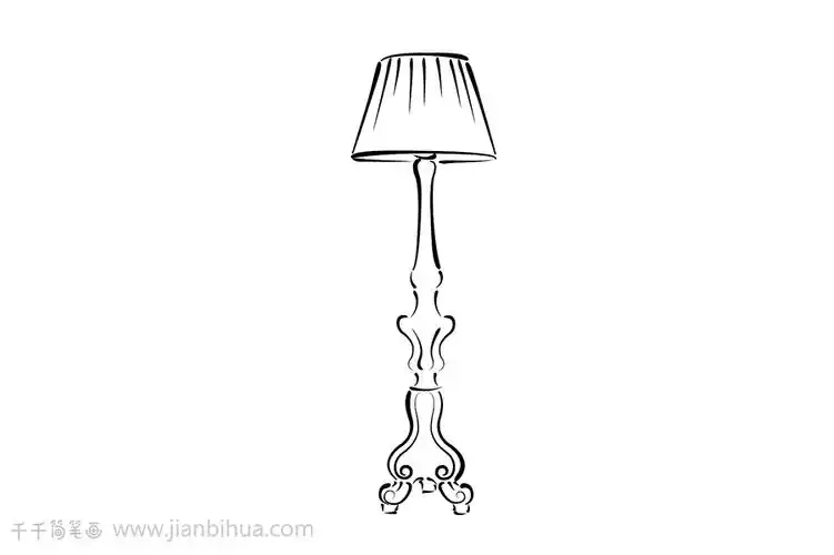 落地灯简笔画教程
