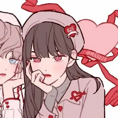 手绘动漫闺蜜头像两人一张高清好看的动漫手绘闺蜜头像两张图片