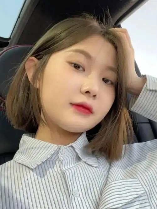 脸微胖的高中生女适合的短发型图片