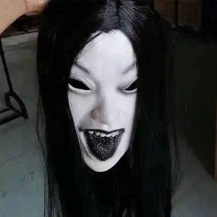 密室逃脱npc头套 万圣节恐怖面具鬼屋密室逃脱npc女鬼吓人扮鬼头套鬼