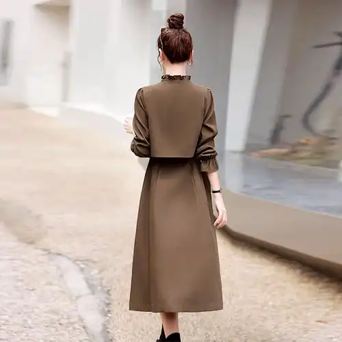 新款春季女装套裙中国结马甲连衣裙两件套时尚