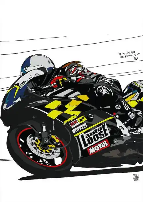 aprilia rs250(サーキット仕様)|say.co的pixiv摩托车插画图片