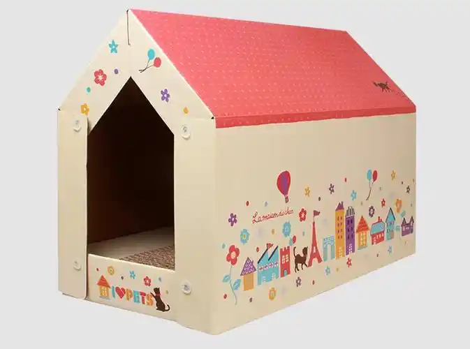 (秒杀价)宠物 瓦楞纸猫屋猫窝猫房子猫玩具猫咪磨爪硬纸板猫纸箱diy