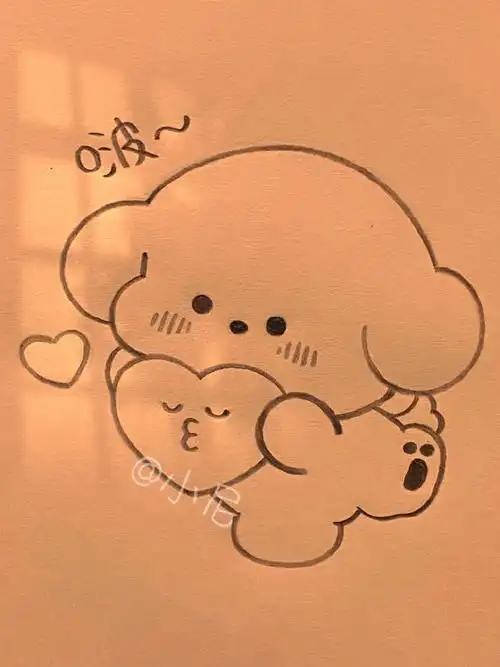 这组可爱卡通简笔画 太治愈啦