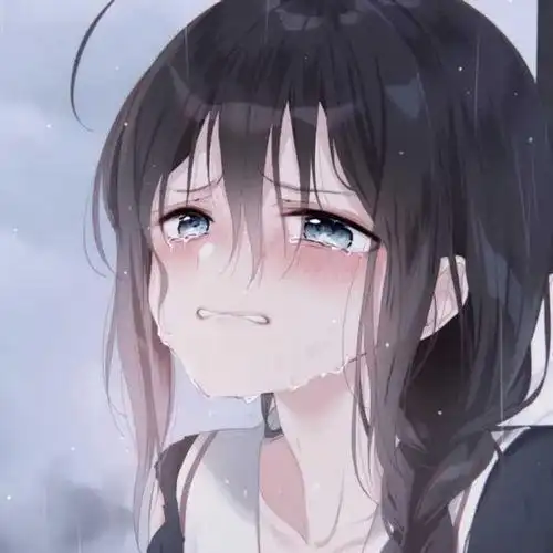让人一看就心疼的动漫女生头像,唯美意境伤心流泪孤独系的