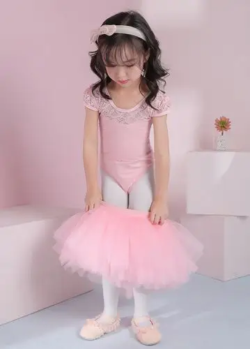 批发松紧儿童舞蹈纱裙半身蓬蓬裙练功服小女孩芭蕾跳舞裙