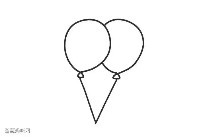 六一儿童节简笔画绘画素材漂亮的气球怎么画