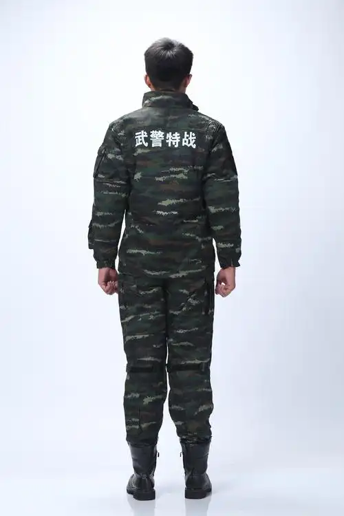 wj冬季虎斑特战服 防静电 防辐射 迷彩服户外作训迷彩服套.