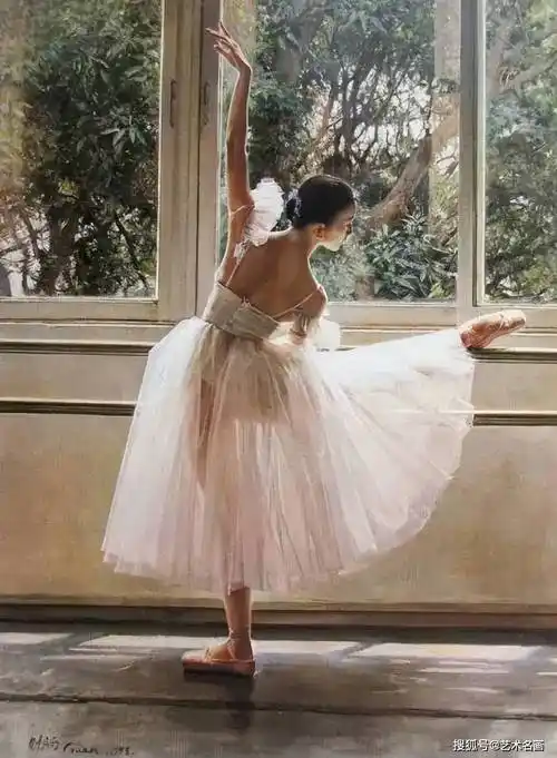 清新唯美芭蕾女孩︱艺术名画