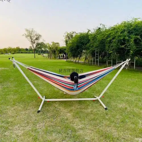儿童吊床可折叠户外休闲吊床支架家用室内庭院可拆卸可折叠帆布便携