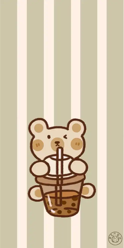 熊熊奶茶-壁纸