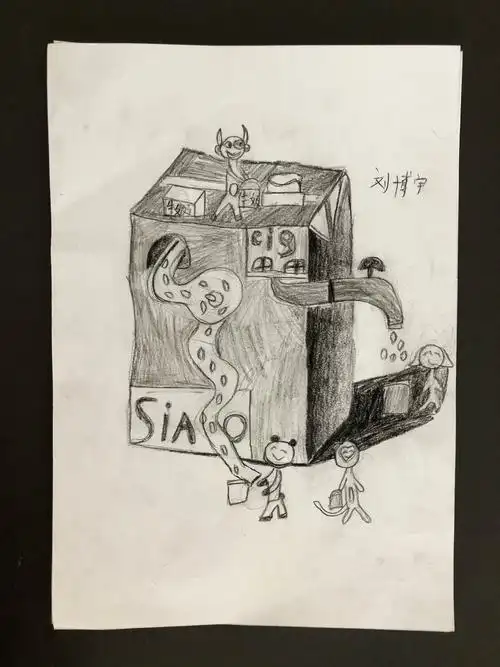 春季趣味素描班第十五课(牛奶盒的联想)