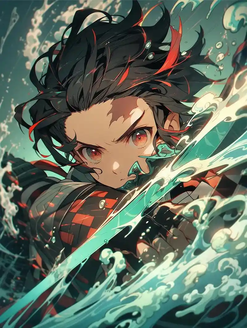 "水之呼吸/火之神神乐"灶门炭治郎#鬼灭之刃 #动漫 #ai - 抖音