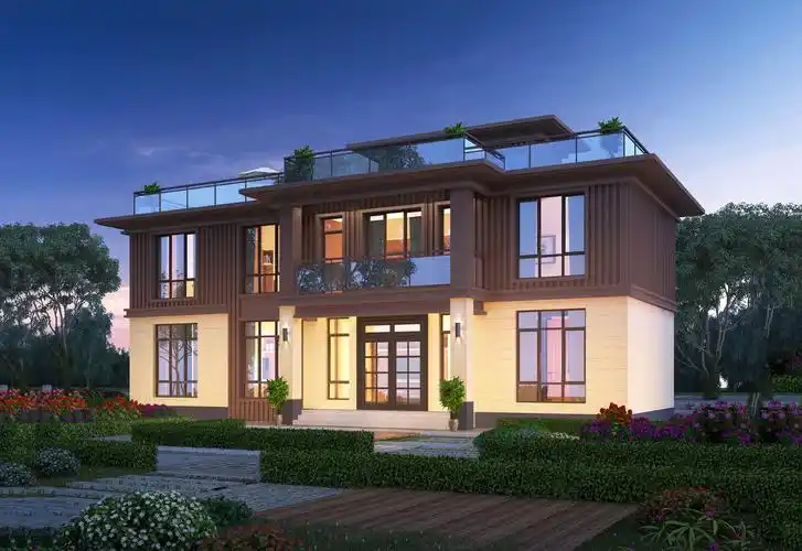 现代二层别墅设计图效果图