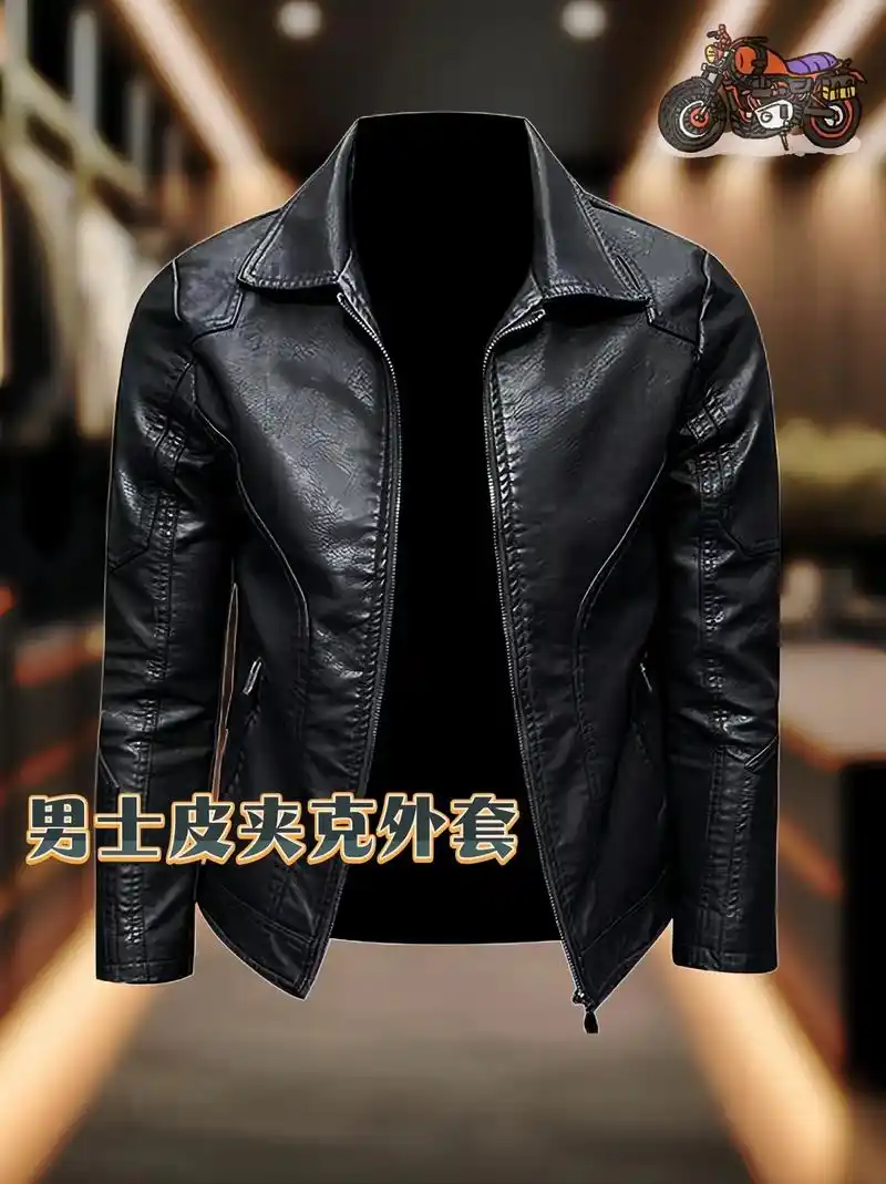 男士痞帅皮夹克.男神们,这款潮流痞帅机车皮夹克,采用优质面料 - 抖音