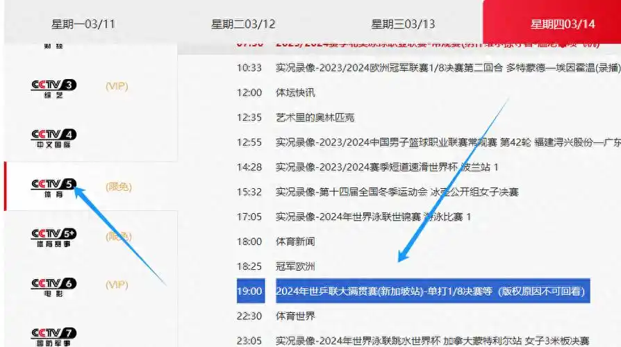 附14日cctv5乒乓球赛事节目表预告_比赛_国乒_决赛