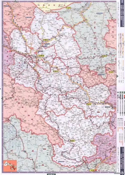 甘肃省兰州市公路交通地图