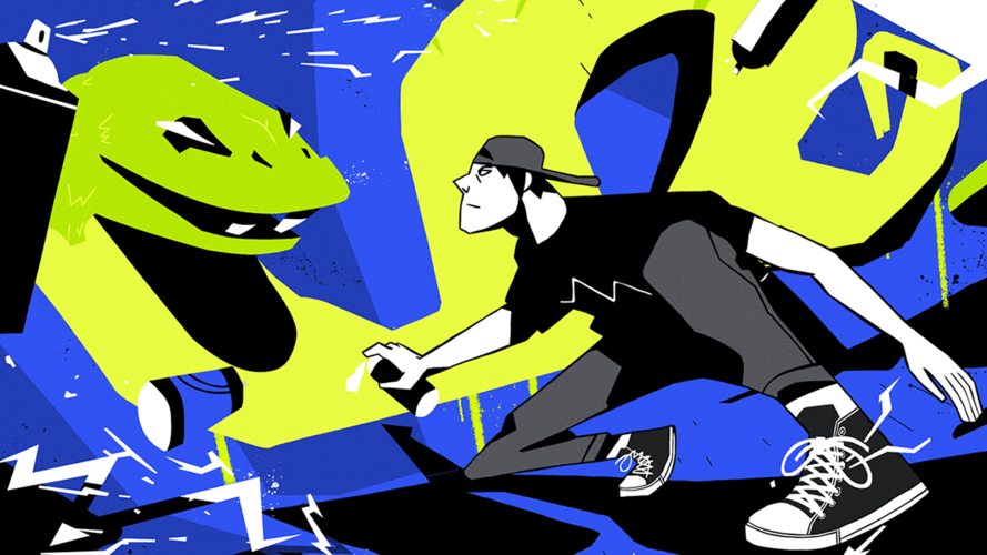 一组来自插画师goldenwolf嘻哈风格的动态插画