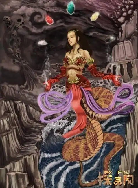 女娲真身吓人图片恐怖的人头蛇身怪蛇或是人的祖先