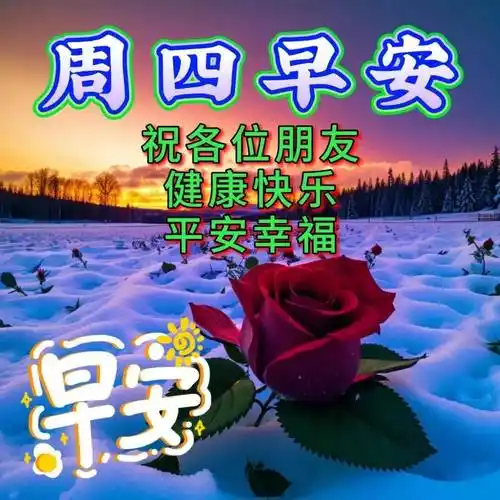 周四早上好最新版漂亮星期四早安祝福语表情图片大全问候语段句子