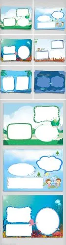 卡通保护海洋环境手抄报背景