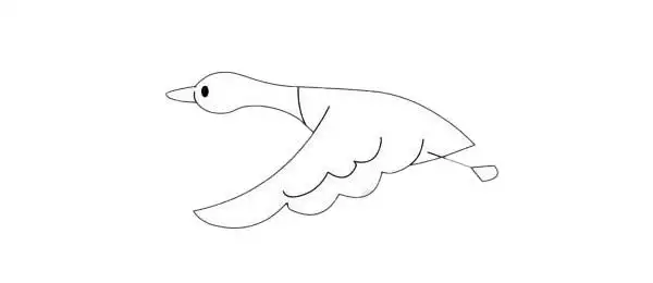 超简单的大雁简笔画,图解教程及图片大全 - 毛毛简笔画