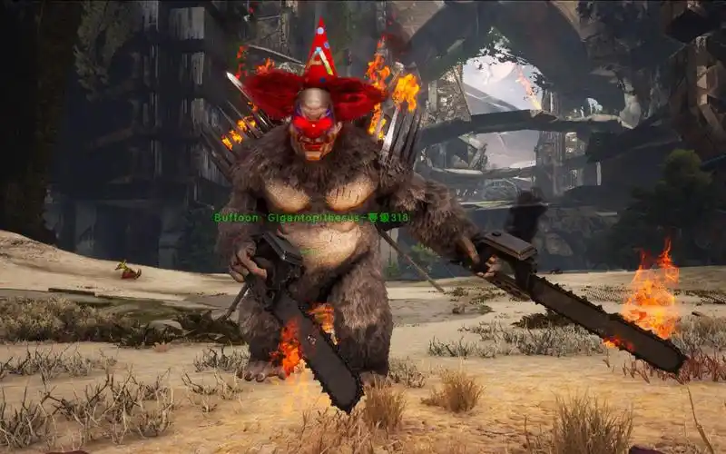 方舟生存进化-野人来了第8期 沼泽地抓到电锯大猩猩 帅呆了