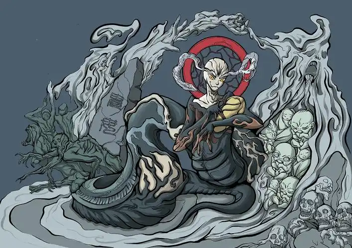 罗刹鬼多为人身,白发,赤眼,为极恶极