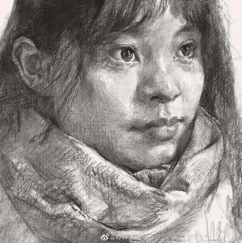 峥峥#素描头像#五官局部系列——女青年#美术生##全民知识节