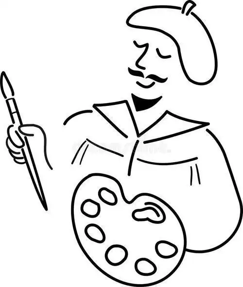 画家简单的简笔画