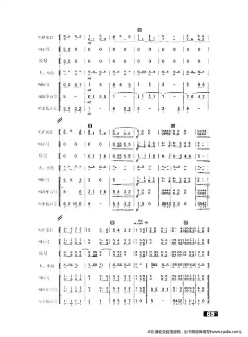 歌唱祖国(管乐合奏缩编)