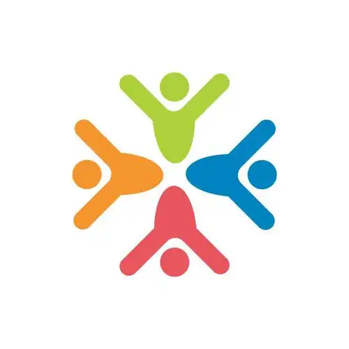 彩色小人社团矢量logo图标素材下载