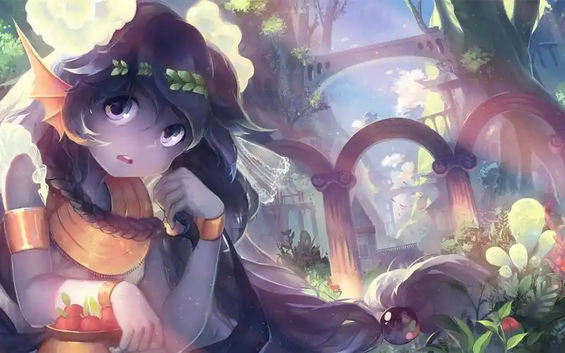 壁纸 动漫女孩,幻想世界 3840x2160 uhd 4k 高清壁纸, 图片, 照片