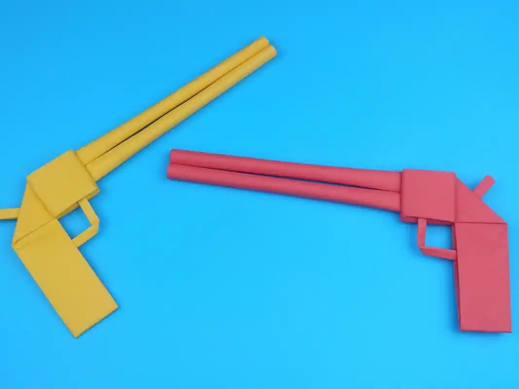 帅气的双管枪,小朋友的最爱,手工diy折纸教学0202020202