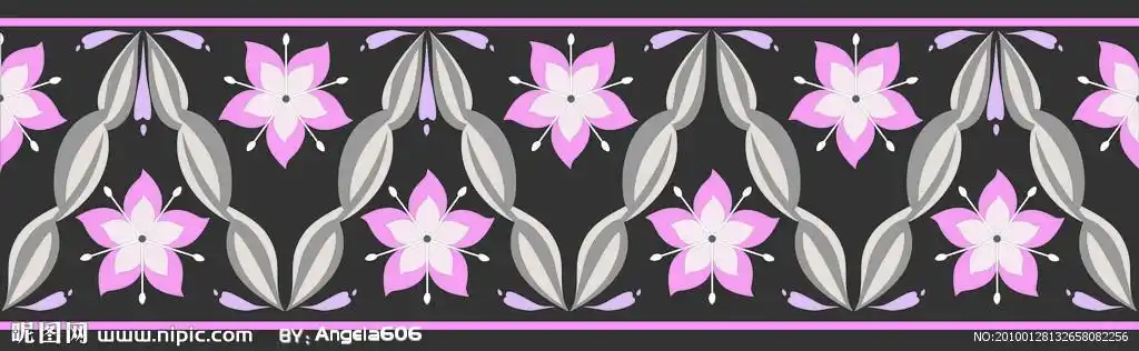 下或左右两个方向无限连续循环所构成的带状形纹样,称为二方连续纹样