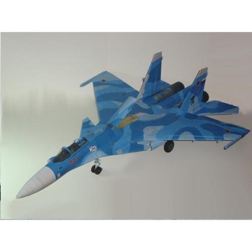送胶水 1:33  苏su-33战斗机精密版纸模型 diy手工