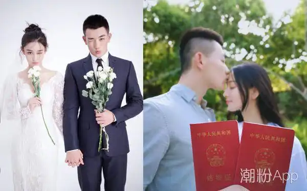 张馨予的丈夫叫何捷,是一名武警官兵,长得也是非