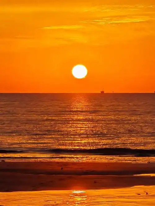 8月30日清晨在大海边观日出拍日出