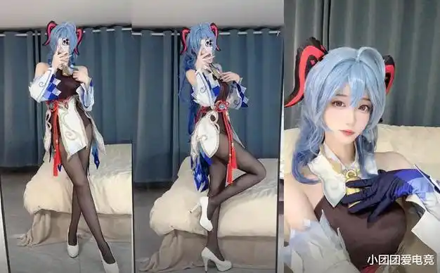 原神一位女玩家cos6位角色刻晴申鹤涩气十足雷神太幼草神长大了