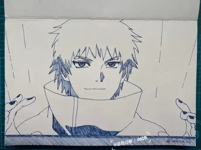 浅画一张火影忍者 蝎工具:钢笔