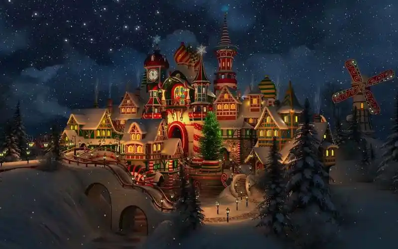 雪夜圣诞节儿童情景剧幼儿园文艺汇演晚会演出节目舞台led视频背景