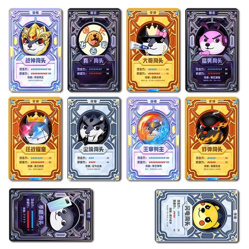 好沐音(haomuyin)狗头大作战卡包全12张收纳盒狗头卡贴学生公交门禁卡