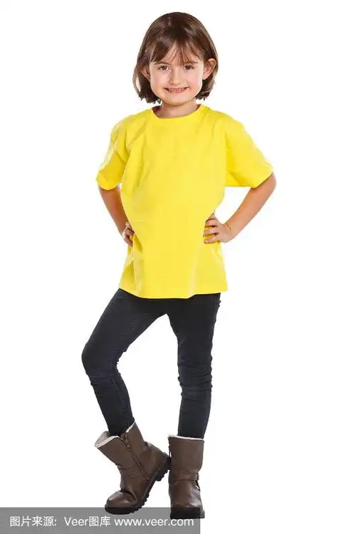 肖像,儿童,全身像,女孩,白色