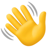 下载挥手的emoji表情大图