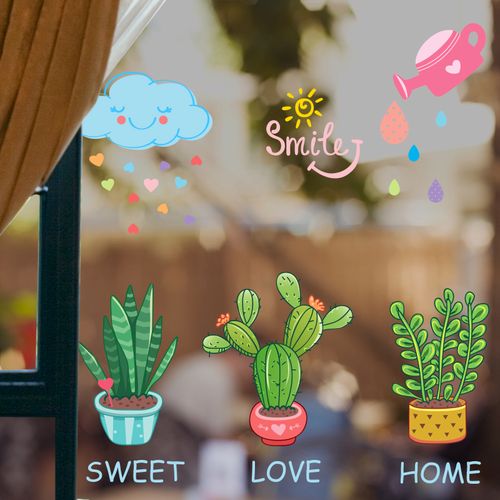 玻璃门贴纸窗花贴幼儿园墙面装饰创意3d立体防撞墙贴窗户贴画卡通