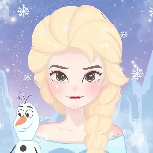 卡通公主头像迪斯尼公主头像之艾莎公主