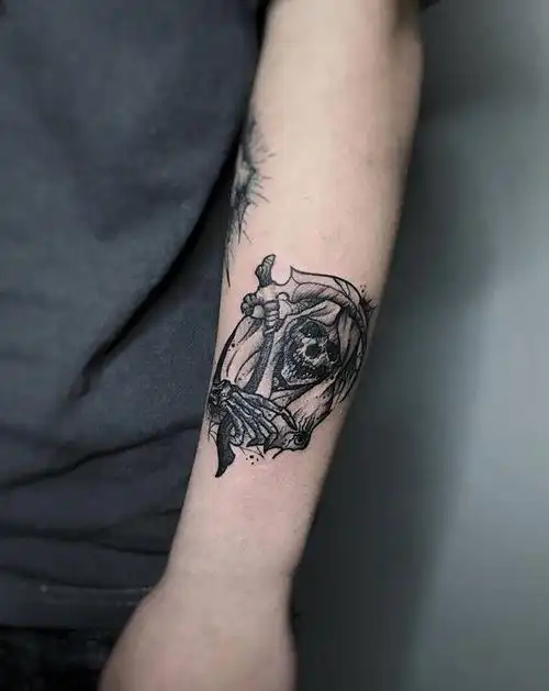 死神纹身图片_手臂纹身图案