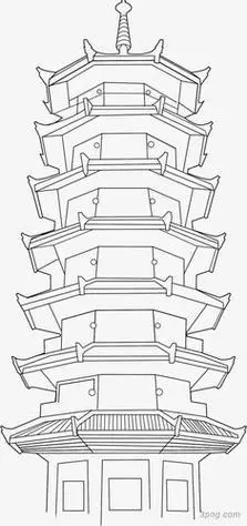 二七宝塔怎么画简笔画