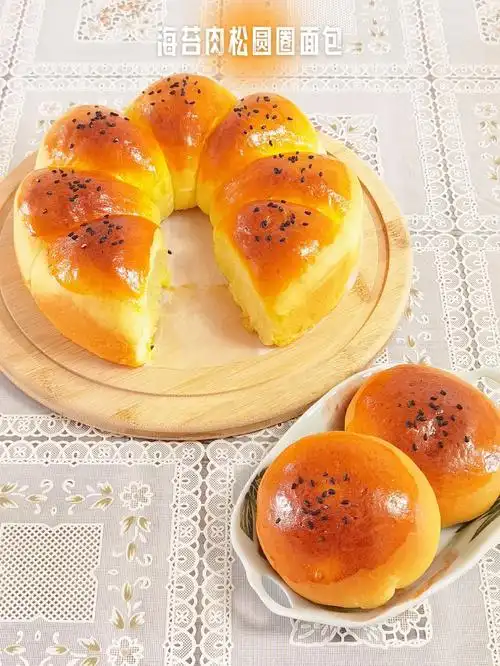 宅家烘焙day81教程超快手肉松圆圈面包