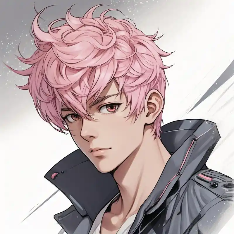 亲们,这次给大家带来一组超级炫酷的粉毛动漫男角色头像!